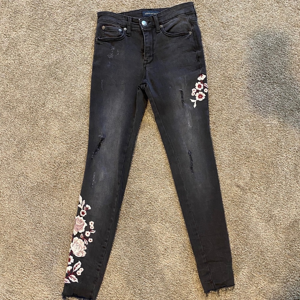 black jean pants